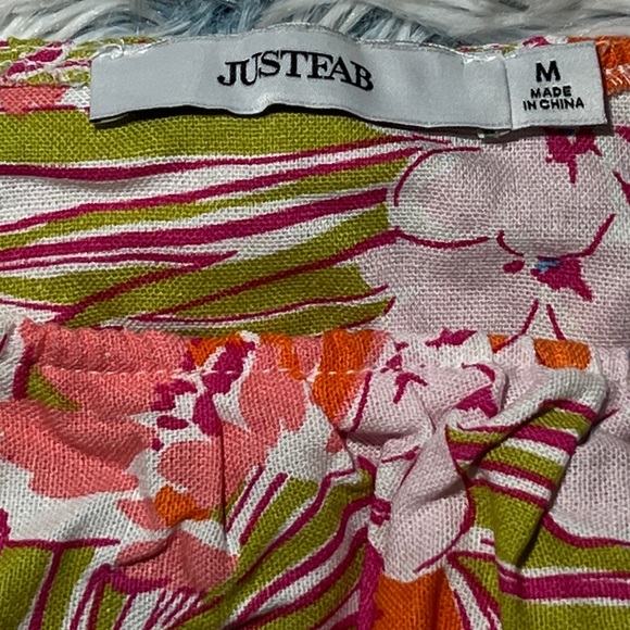 JustFab Floral Ruffle Crop Tank Top NWT - Picture 9 of 12